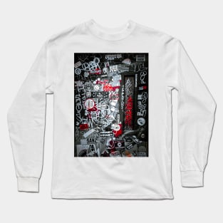 Stickers Graffiti Tag NYC Long Sleeve T-Shirt